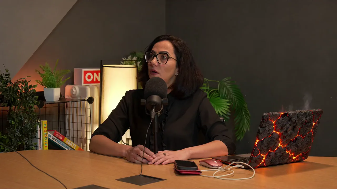 A podcast, reimagined: Lava laptop: restyled frame